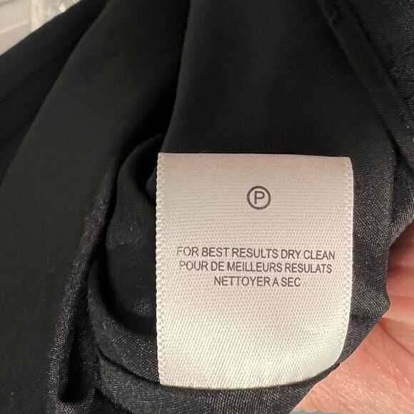 Halston Women’s Size 6 Sleeveless High Neck Maxi Dress Black Cream Side Zip - Picture 11 of 11